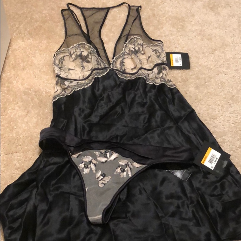 Calvin Klein lingerie set: babydoll and thong